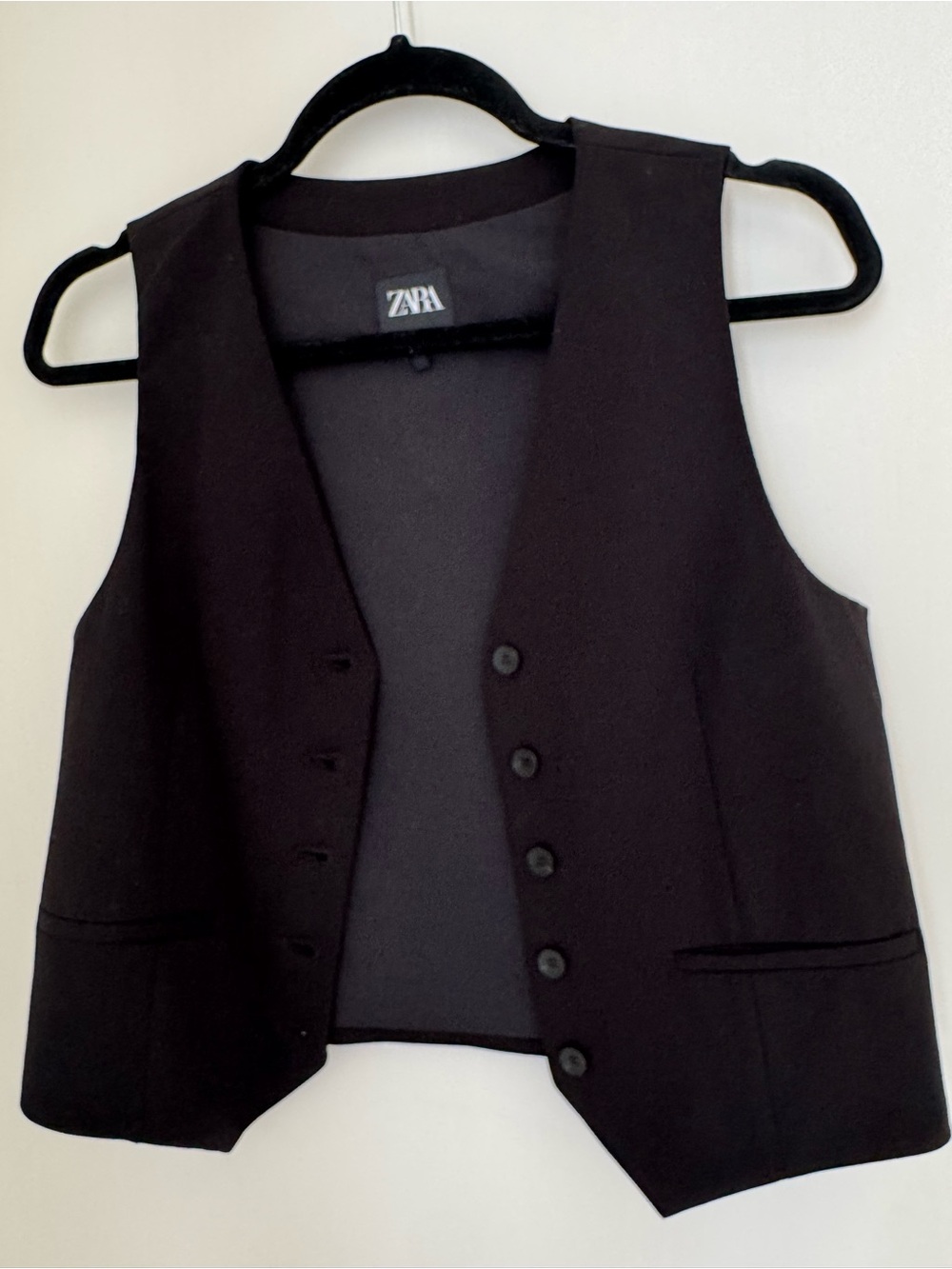 Zara Black Women's Tailored Vest XS NWOT